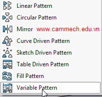 Variable Pattern Solidworks