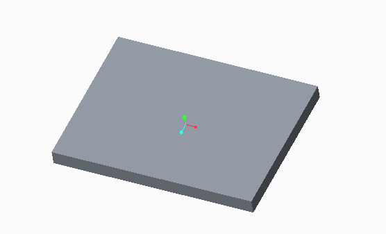 Dùng Extrude vẽ một khối có kích thước 200x200x30 mm-> OK