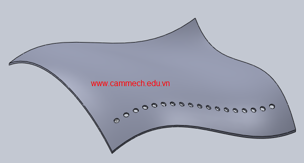 Lệnh VARIABLE PATTERN Solidworks