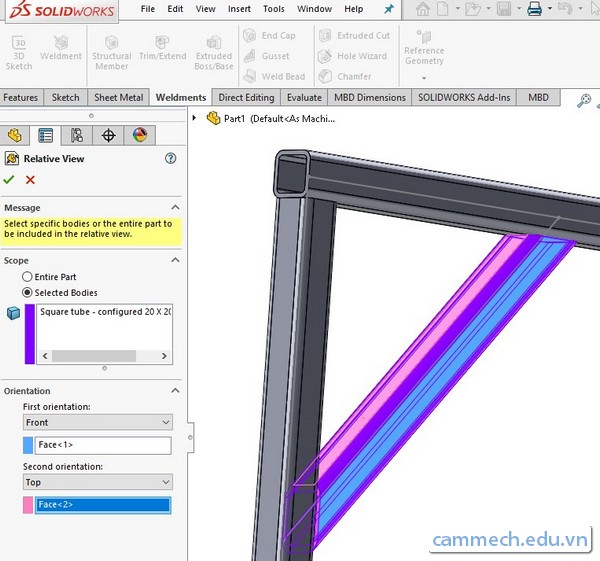 Relative View - một tính năng tuyệt vời giúp bạn tiết kiệm thời gian khi tạo bản vẽ Solidworks hoàn chỉnh. Tính năng này sẽ giúp bạn dễ dàng tiêu chích những phần cần thiết để tạo thành bản vẽ mới mà không mất quá nhiều thời gian. Đây là một tính năng quan trọng giúp bạn tối ưu hóa hiệu quả làm việc của mình.