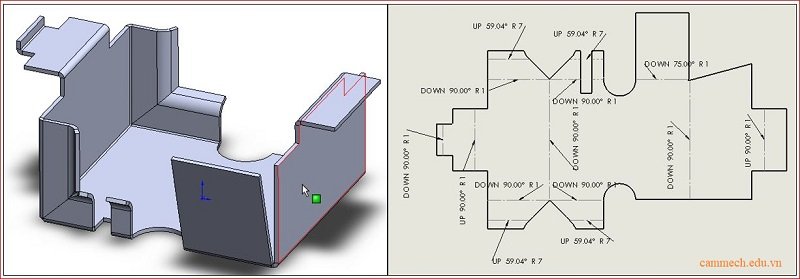  kim loại tấm Sheet Metal trên Creo