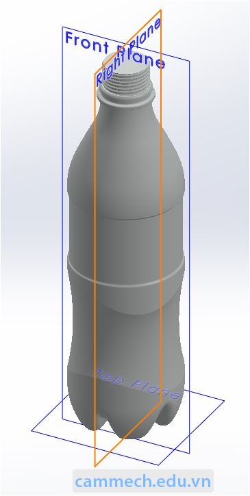 Tính toán thể tích chứa của chai nhựa trên phần mềm Solidworks