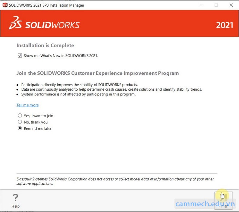 Hướng dẫn cài đặt Solidworks 2021 kèm link download