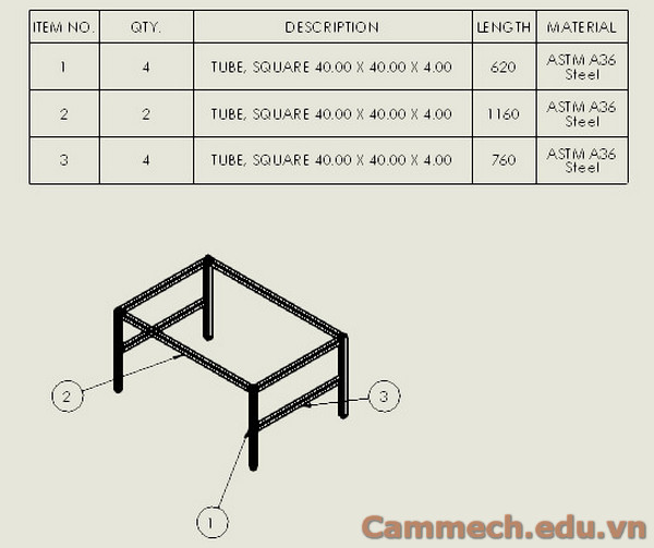 Hướng dẫn tạo Weldment Cutlist trên Solidworks