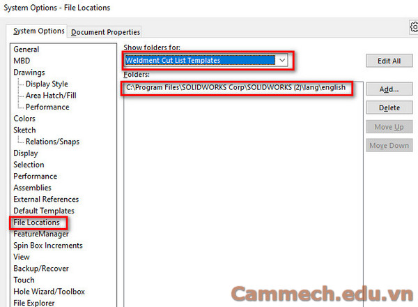 Hướng dẫn tạo Weldment Cutlist trên Solidworks