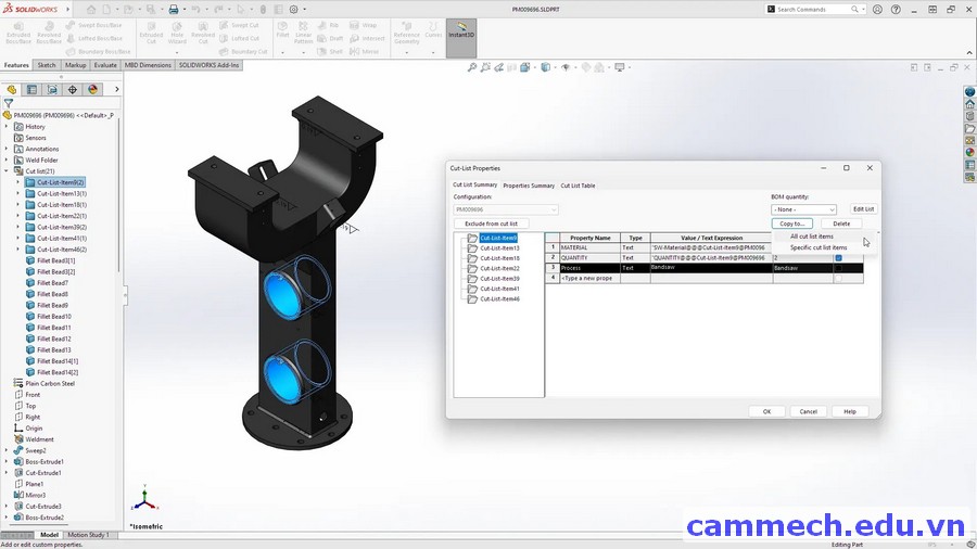 10 tính năng mới trong SolidWorks 2025