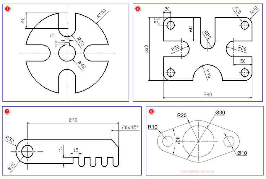 Bài tập Inventor từ cơ bản đến nâng cao