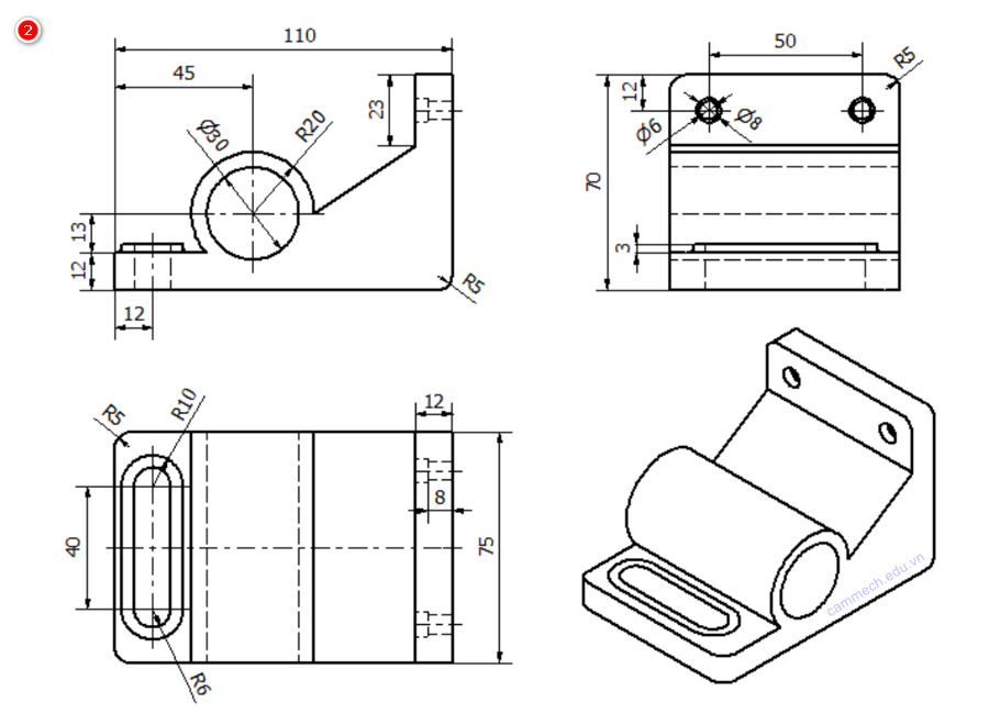 Bài tập Inventor từ cơ bản đến nâng cao