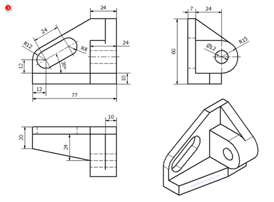 Bài tập Inventor từ cơ bản đến nâng cao