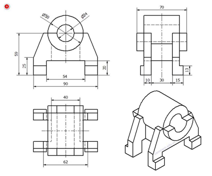 Bài tập Inventor từ cơ bản đến nâng cao