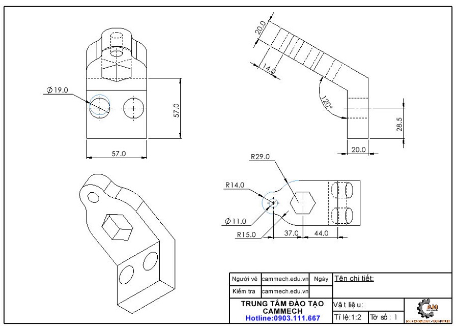 Bài tập Inventor từ cơ bản đến nâng cao