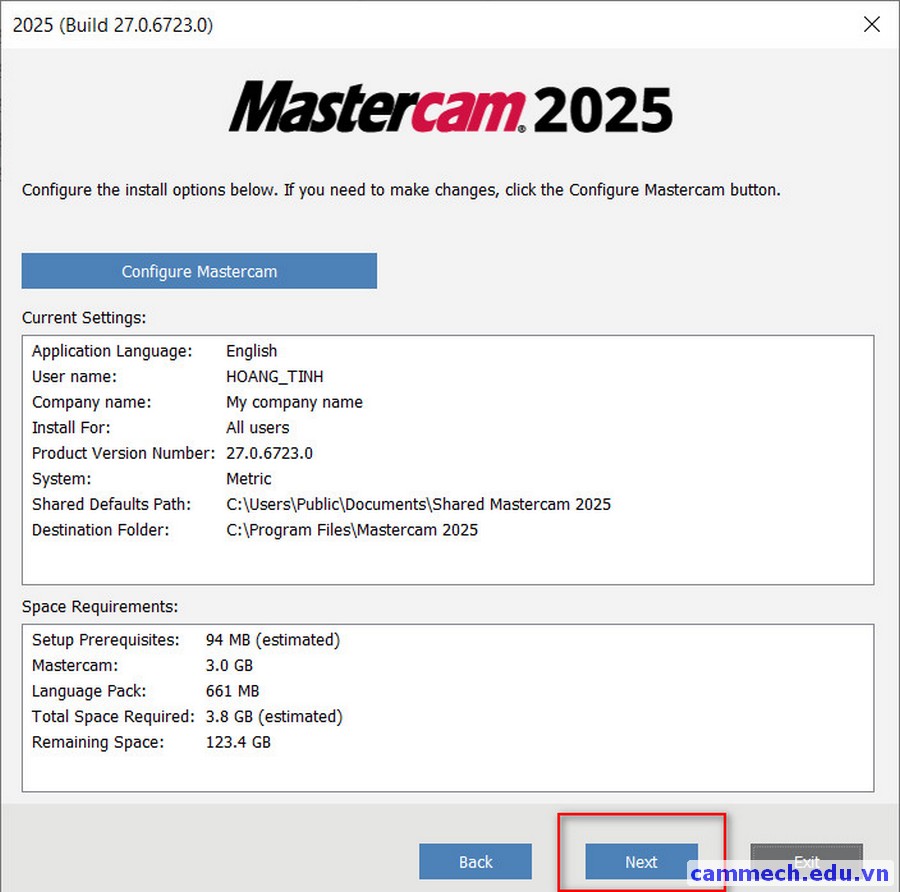 Hướng dẫn cài đặt Mastercam 2025