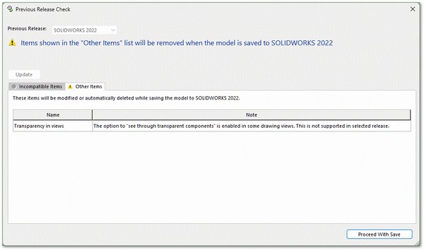 LƯU SOLIDWORKS VỀ PHIÊN BẢN THẤP HƠN VÀ KHẮC PHỤC LỖI KHÔNG TƯƠNG THÍCH