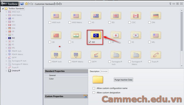 Cách thêm vật liệu vào tool box trong solidworks