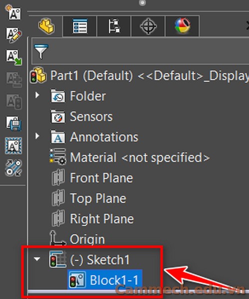 Hướng dẫn tạo Block trên Solidworks