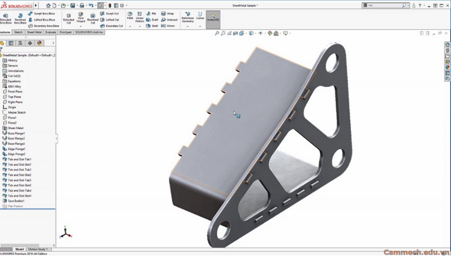Hướng Dẫn Tạo Tính Năng Tạo Gờ và Rãnh (Tab and Slot) Trên Phần Mềm Solidworks