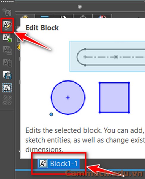 Hướng dẫn tạo Block trên Solidworks