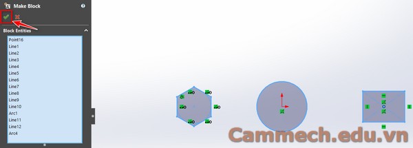 Hướng dẫn tạo Block trên Solidworks