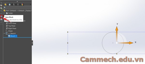Hướng dẫn tạo Block trên Solidworks