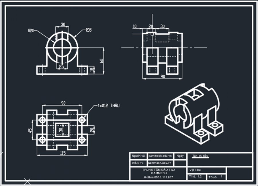 Sử dụng khung tên có sẵn trên Autocad để tạo Sheetformat trên Solidworks Drawings