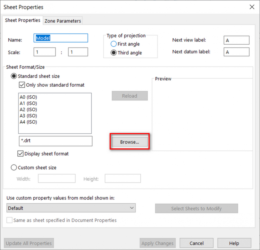 Sử dụng khung tên có sẵn trên Autocad để tạo Sheetformat trên Solidworks Drawings