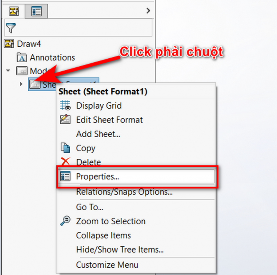 Sử dụng khung tên có sẵn trên Autocad để tạo Sheetformat trên Solidworks Drawings