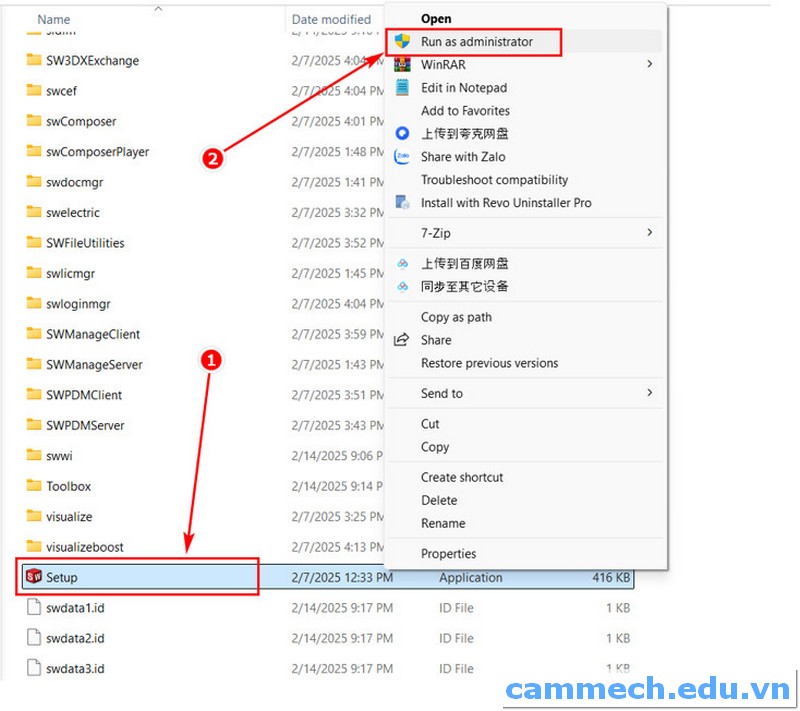 Hướng dẫn cài đặt Solidworks 2025