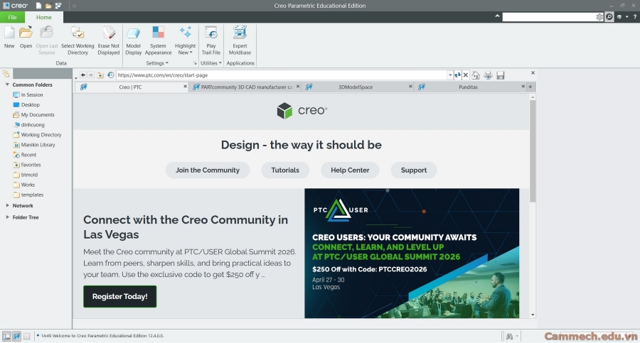 Hướng Dẫn Cài Đặt Creo Parametric 12.0 Education