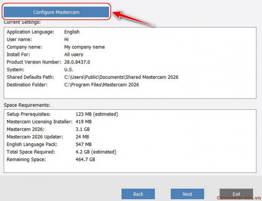 HƯỚNG DẪN CÀI MASTERCAM LEARNING EDITION