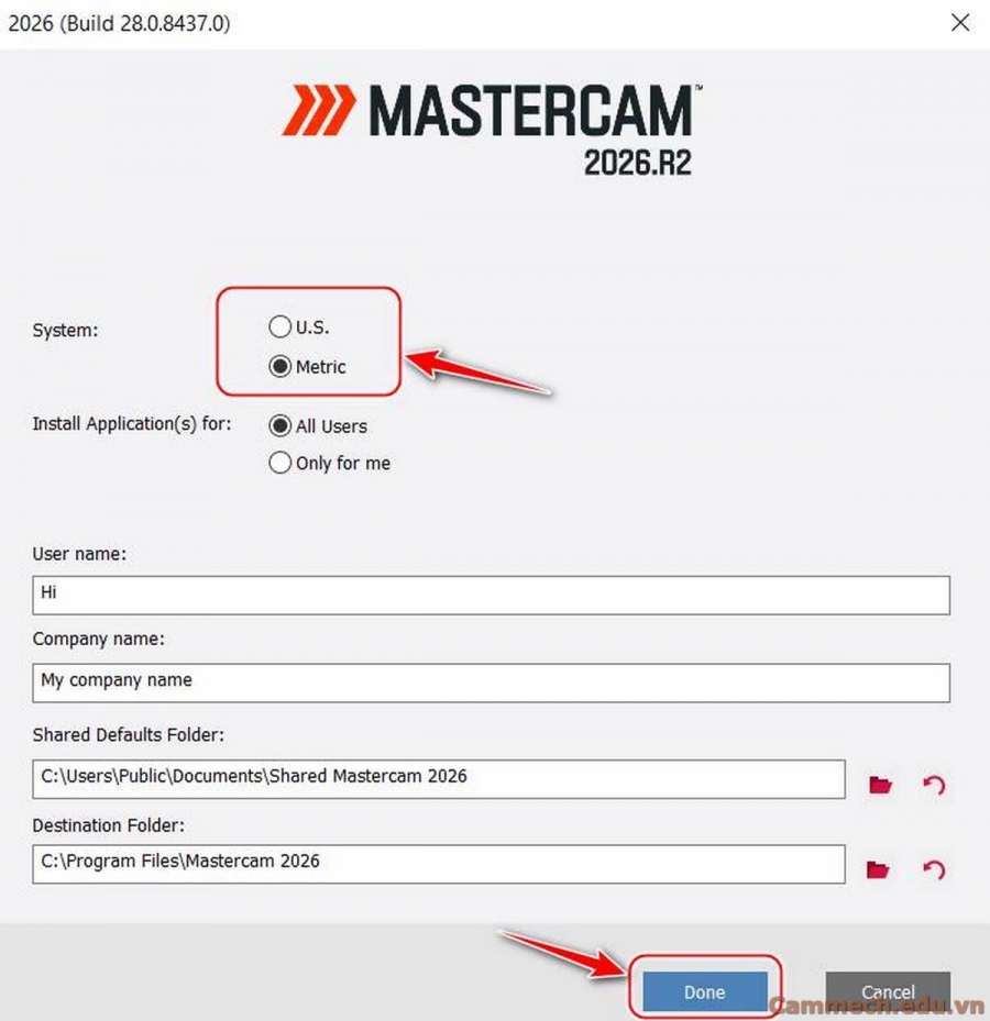HƯỚNG DẪN CÀI MASTERCAM LEARNING EDITION