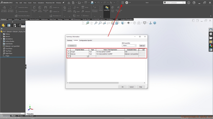 Cách tạo Templates mẫu trong SOLIDWORKS