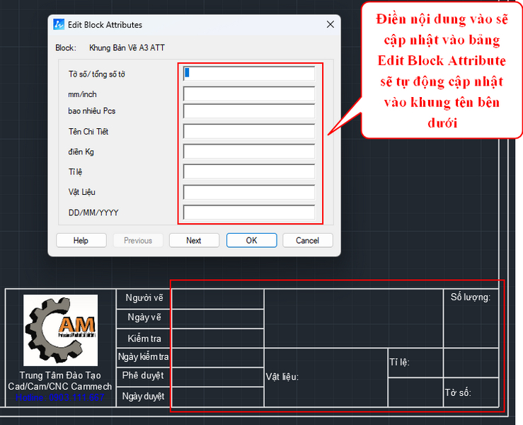 Hướng Dẫn Sử Dụng Chức Năng Attribute Để Tạo Block
