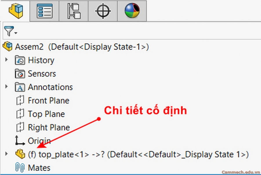 Hướng dẫn định vị các chi tiết trong môi trường lắp ráp trên SOLIDWORKS