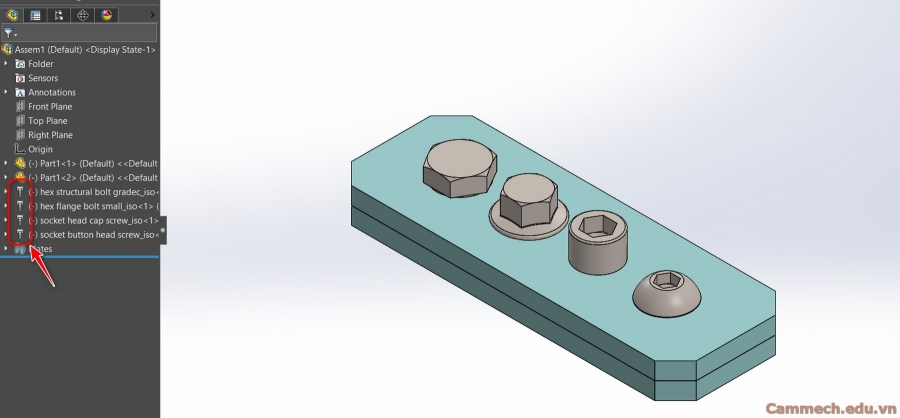 XÓA THUỘC TÍNH CỦA TOOLBOX TRONG SOLIDWORKS 