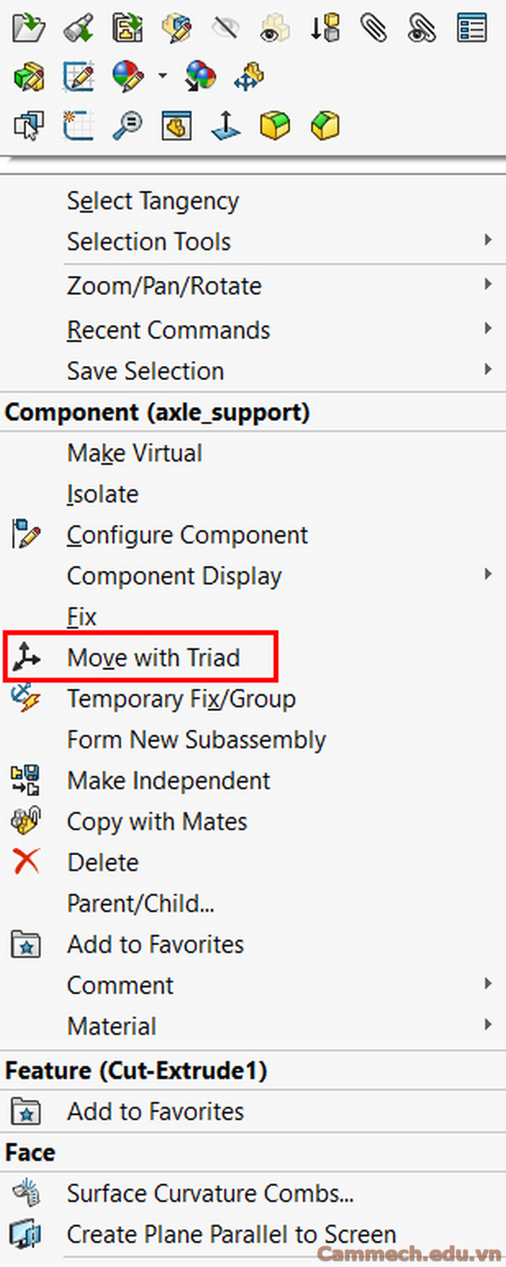 Hướng dẫn định vị các chi tiết trong môi trường lắp ráp trên SOLIDWORKS