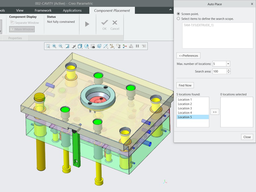 Lắp ráp nhanh với Component Interface trong Creo Parametric