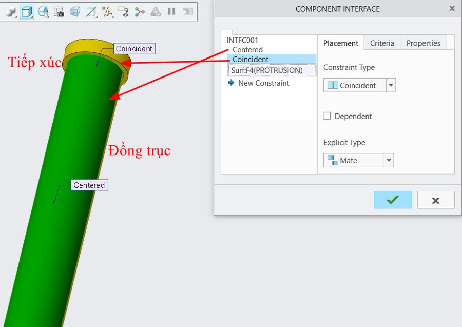 Lắp ráp nhanh với Component Interface trong Creo Parametric