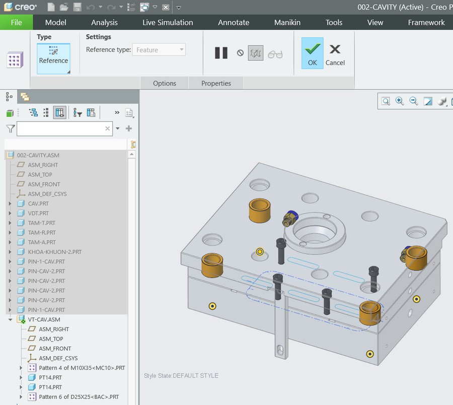Lắp ráp nhanh với Component Interface trong Creo Parametric