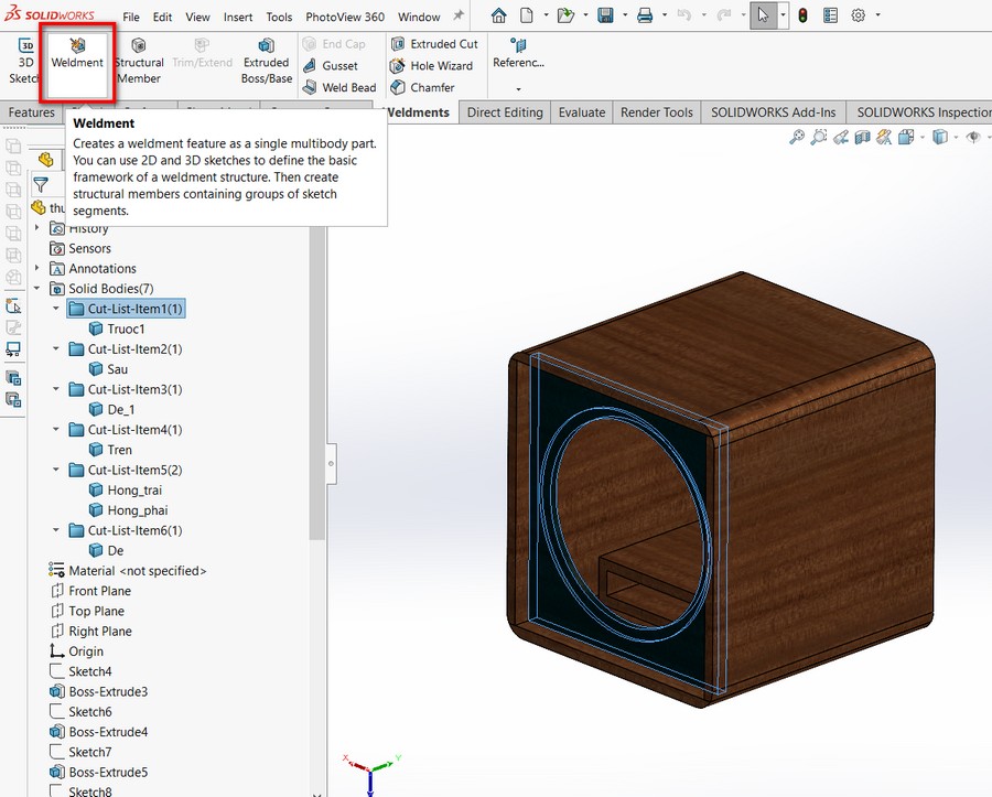 Khi nào cần dùng Multiple Parts trên Solidworks
