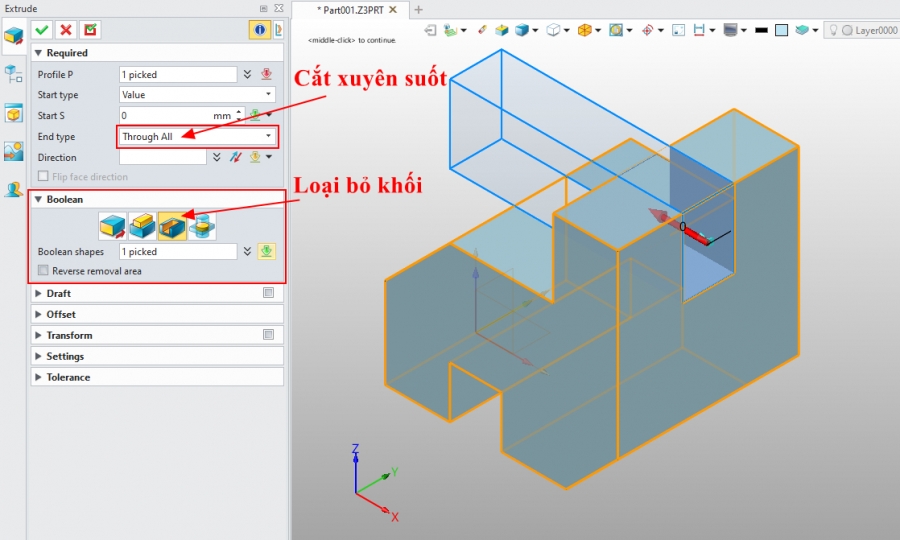 HƯỚNG DẪN LỆNH EXTRUDED TRONG ZW3D
