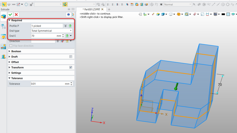 HƯỚNG DẪN LỆNH EXTRUDED TRONG ZW3D