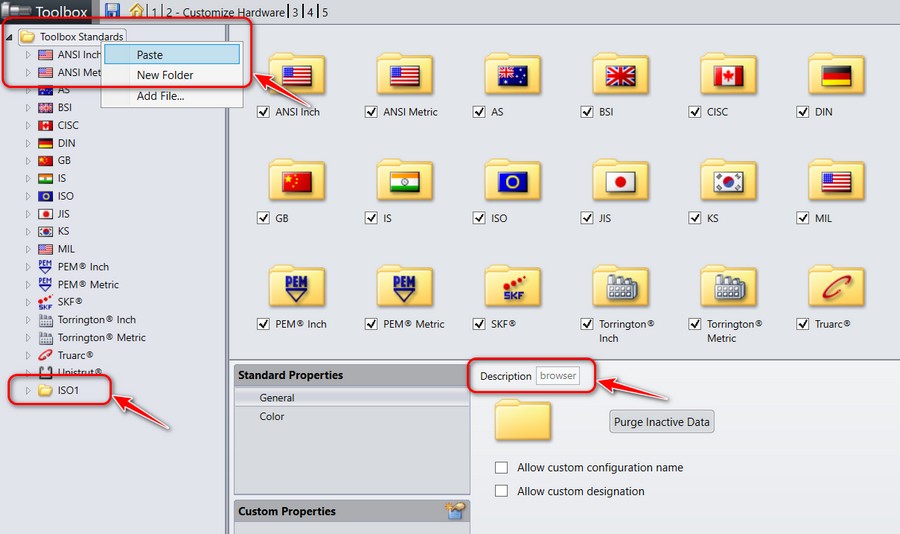 Hướng dẫn thêm kích thước tùy chỉnh vào Solidworks toolbox