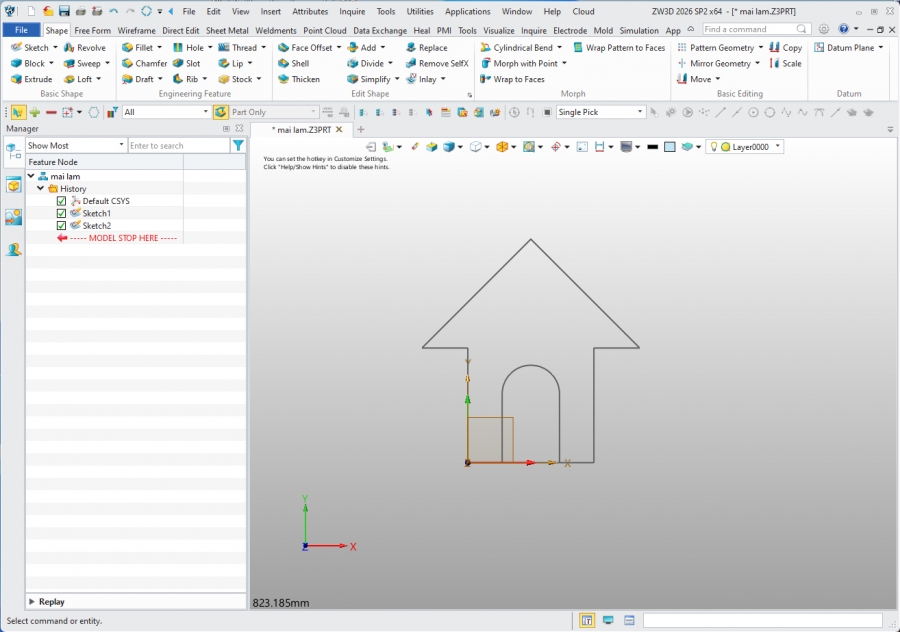 ZWCAD Hướng dẫn SKetch Bước Khởi Đầu Cho Mọi Thiết Kế 3D
