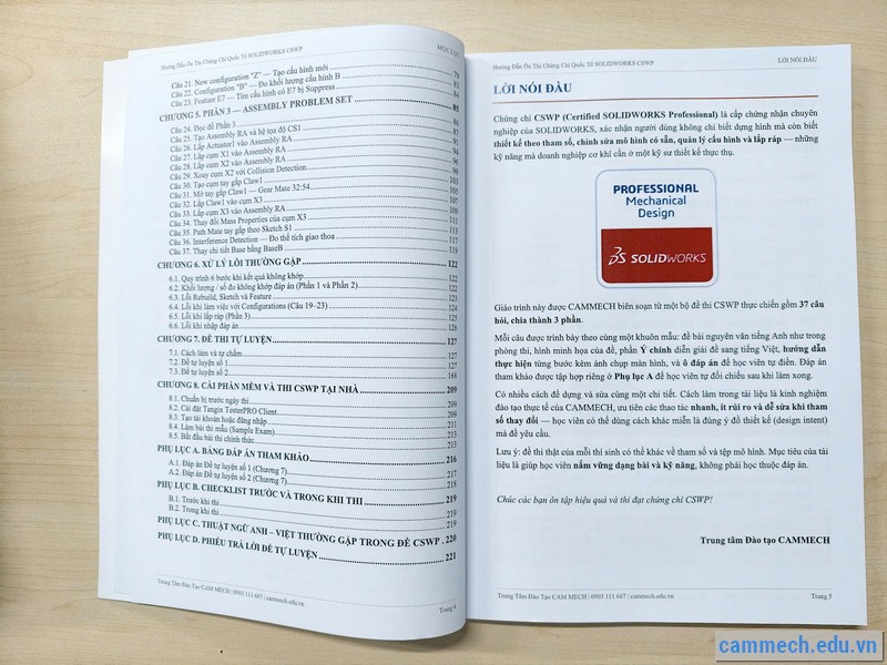 Sách Hướng Dẫn Ôn Thi SolidWorks CSWP