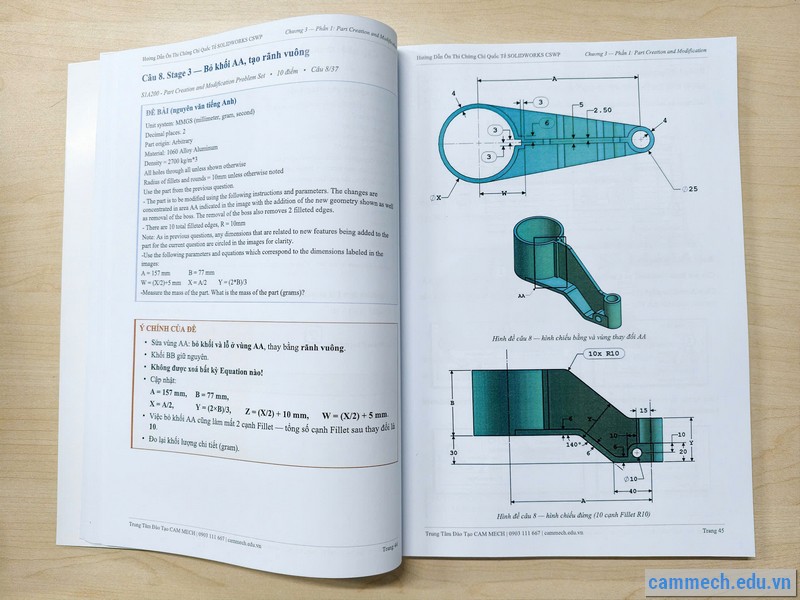 Sách Hướng Dẫn Ôn Thi SolidWorks CSWP