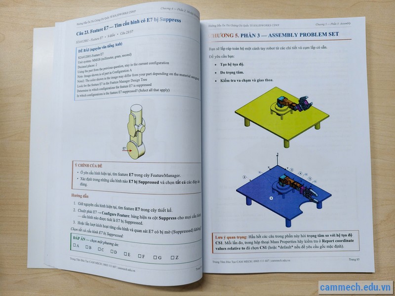 Sách Hướng Dẫn Ôn Thi SolidWorks CSWP
