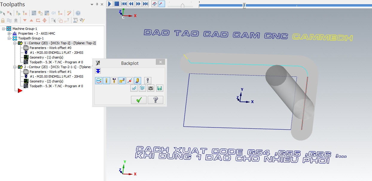 Cách xuất Code ra nhiều gốc tọa độ G54 ,G55 ,G56 trong MasterCam