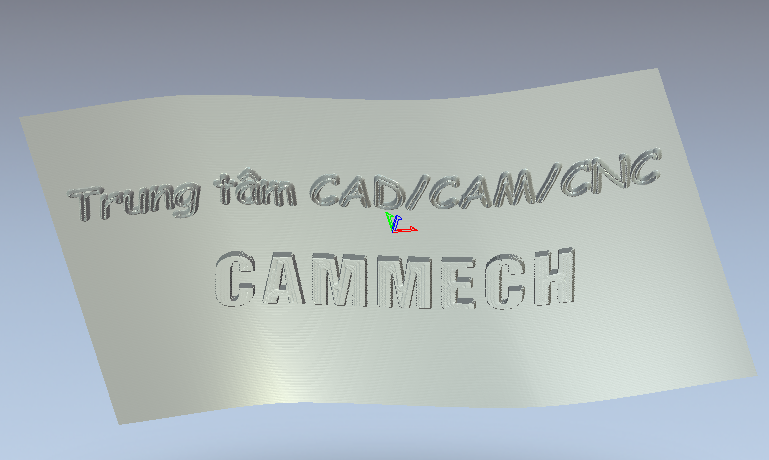 ArtCam Pro: Gia công chiếu đường chạy dao 2D lên bề mặt cong