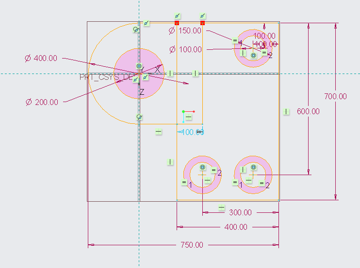 Sketch region trên CREO 5.0