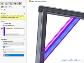 Trình bày bản vẽ trong Solidworks với lệnh Relative View